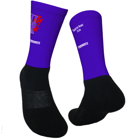 Tilted Thunder Roller Derby A Team: Uniform Skate Socks (Royal Purple) -  Frogmouth