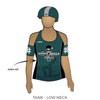 Shoreline Roller Derby Kraken Skulls: Uniform Jersey (Green)