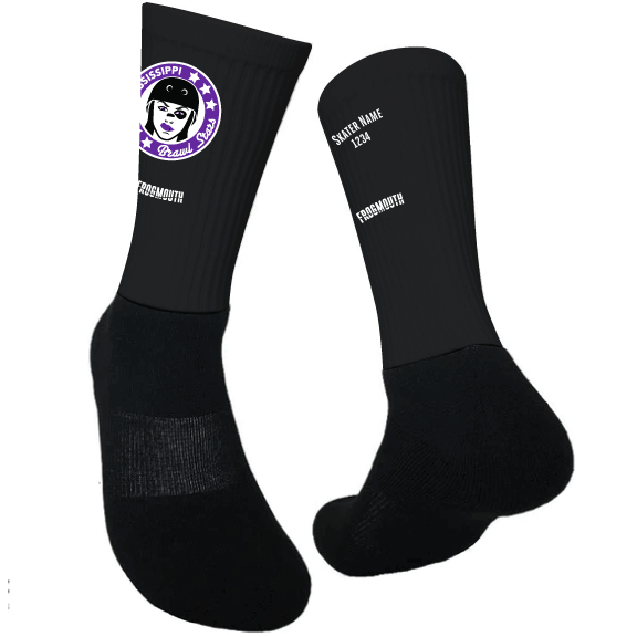 Mississippi Brawl Stars Roller Derby: Uniform Skate Socks (Black ...