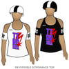 Tilted Thunder Roller Derby A Team: Reversible Scrimmage Jersey (White Ash / Black Ash)