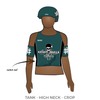 Shoreline Roller Derby Kraken Skulls: Uniform Jersey (Green)