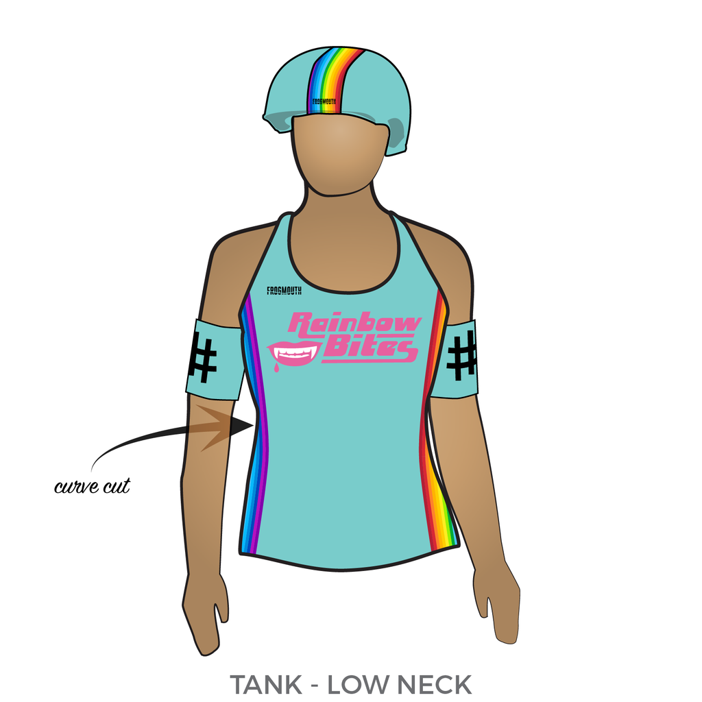 Rose City Rollers Rosebuds Rainbow Bites: Uniform Jersey (Blue) – Frogmouth