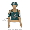 Shoreline Roller Derby Kraken Skulls: Uniform Jersey (Green)