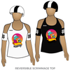 Tragic City Rollers Hot Mess Monsters: Reversible Scrimmage Jersey (White Ash / Black Ash)