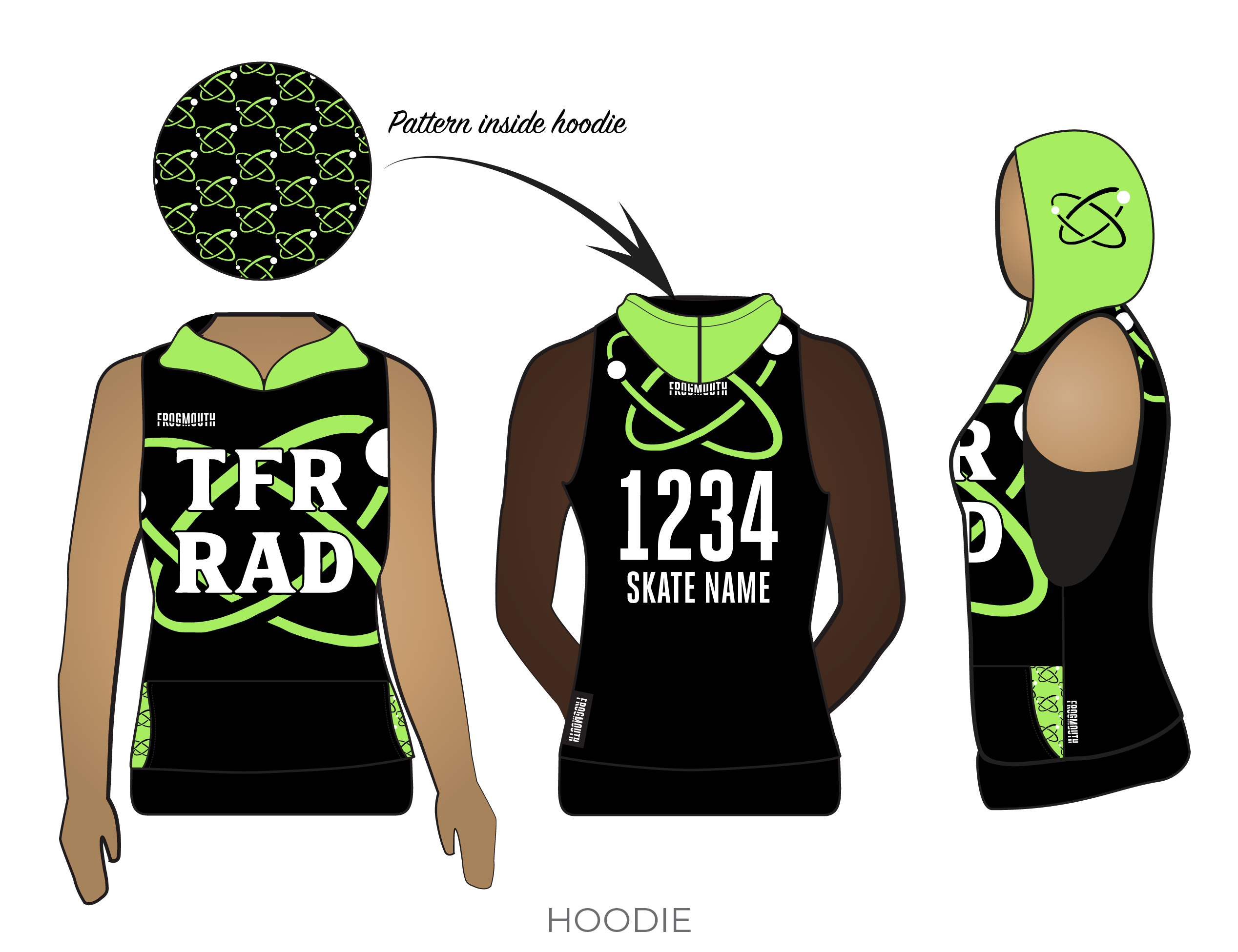 Team Free Radicals: Uniform Sleeveless Hoodie - Frogmouth