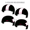 Rat City Roller Derby Throttle Rockets: Two pairs of 1-Color Reversible Helmet Covers