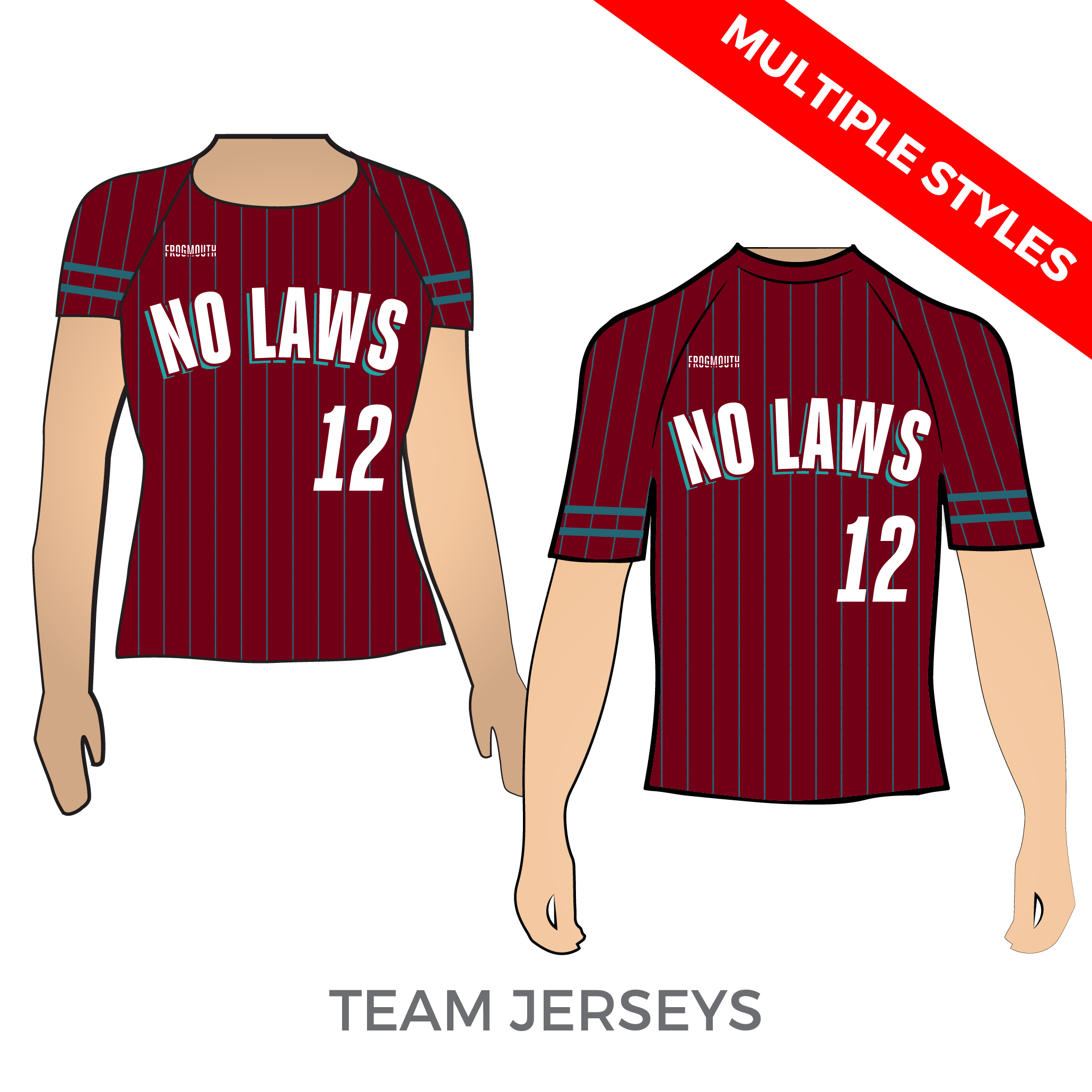 No Laws Softball: Uniform Jersey (Maroon) – Frogmouth